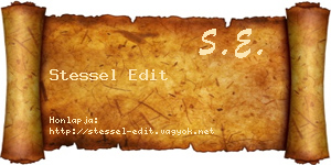 Stessel Edit névjegykártya